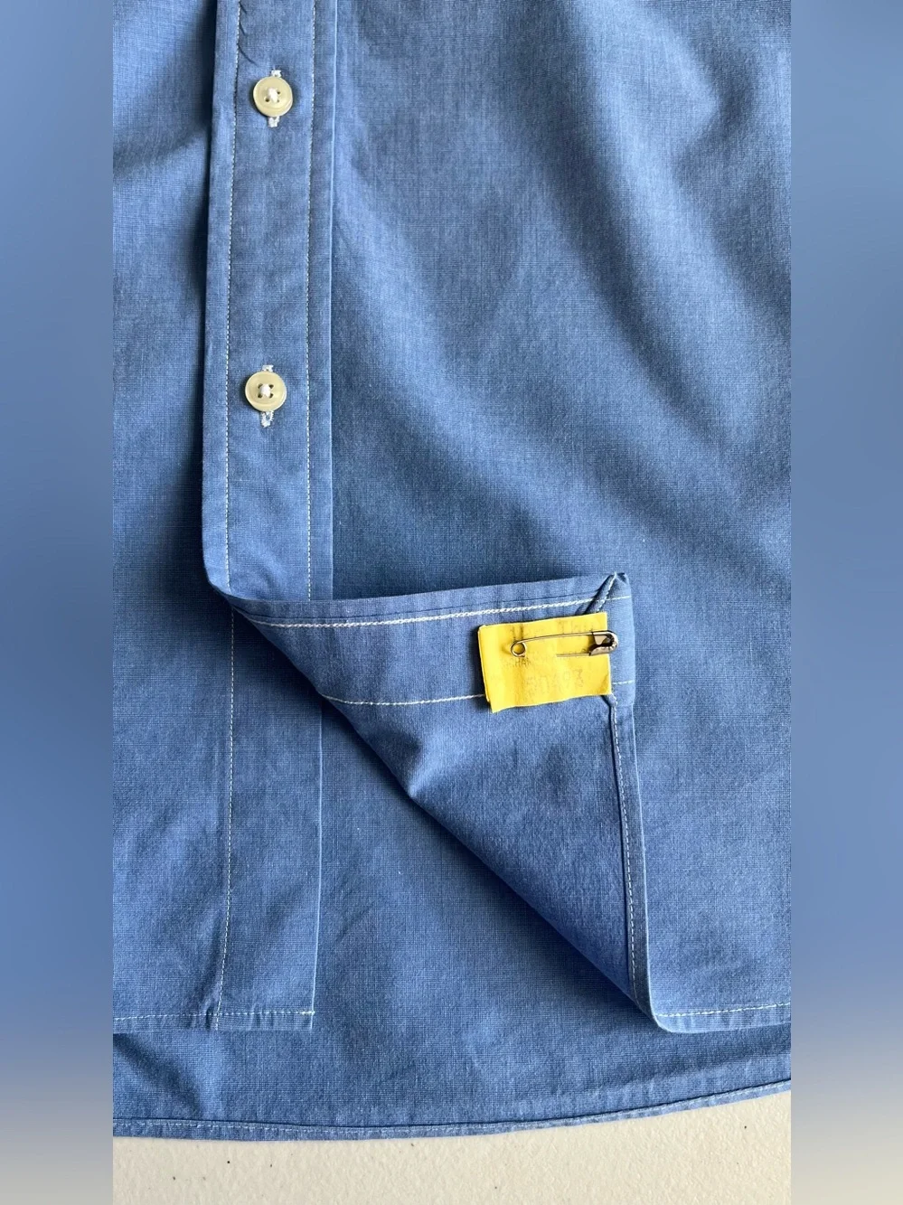 Polo Ralph Lauren Classic Fit Poplin Sport Shirt Blue End on End L
